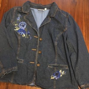 D & Co Embroidered Jean Jacket